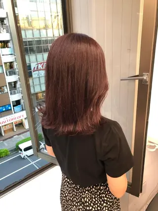 セミロング カラー パーマ ヘアアレンジ メンズ キッズ ネイル マツエク・マツパ 上品＆韓国風 🥀海心🥀のヘアスタイル