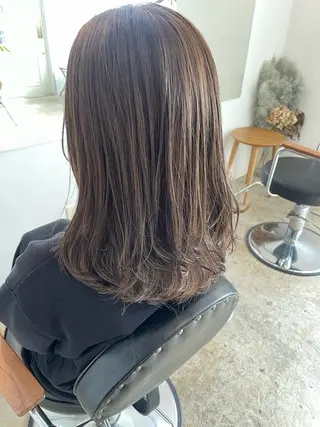 ミディアム カラー ヘアアレンジ ✿ 𝚜𝚊𝚔𝚒 ✿のヘアスタイル