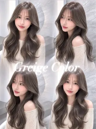 セミロング カラー ヘアアレンジ 🖤kana韓国ヘア 艶髪カラー特化🖤のヘアスタイル