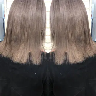 ミディアム カラー famille ファミーユのヘアスタイル