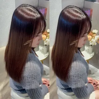 ロング 今話題の艶髪矯正 美艶カラー/FUKAのヘアスタイル