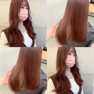 ミディアム カラー 透明感カラー✂︎ /縮毛矯正/YUKAのヘアスタイル