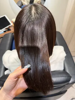 セミロング 博多美容室NAVY 橋本心縮毛矯正のヘアスタイル