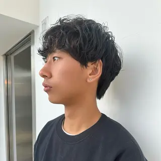 ショート カラー パーマ メンズ 朝楽メンズパーマ 🥇メンズカット吉田のヘアスタイル