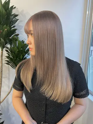 セミロング カラー ブリーチ ハイトーン 特化🌈フジタハルキのヘアスタイル