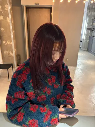 ロング カラー 関口 玲那のヘアスタイル