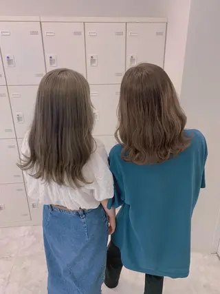 セミロング カラー ヘアアレンジ ダブルカラー｜ なおき｜池袋美容師のヘアスタイル