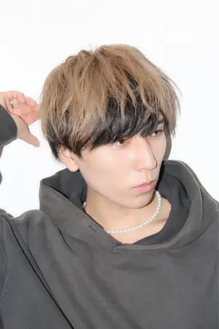 ミディアム カラー パーマ メンズ 【公式】amble luxe池袋東口🩷のヘアスタイル