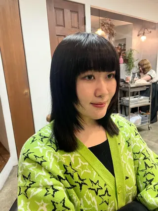 ミディアム 柴田 さくら/パーマモデルのヘアスタイル