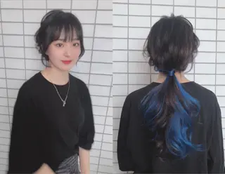 ロング エクステ/レイヤー 落合/心斎橋のヘアスタイル