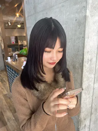 セミロング カラー 🎨デザイン🥇 美髪・艶髪　日暮千敬のヘアスタイル