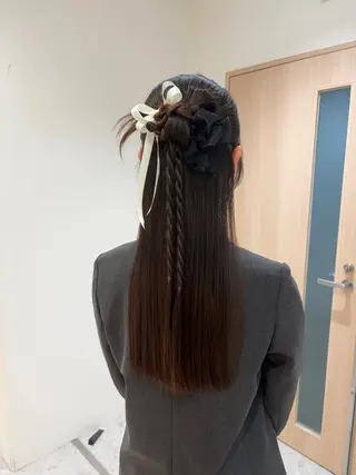 ロング ヘアアレンジ ヘアセット/レイヤー 縮毛矯正/はるか🎀のヘアスタイル
