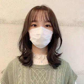 ミディアム カラー 透明感カラー✂︎ /縮毛矯正/YUKAのヘアスタイル