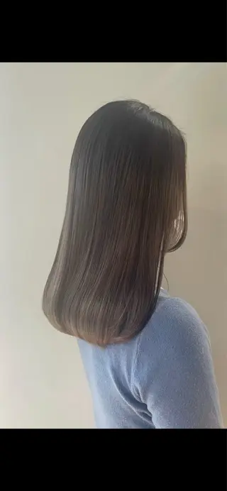 カラー 髪質改善/ブリーチ なし🤎柔ベージュのヘアスタイル