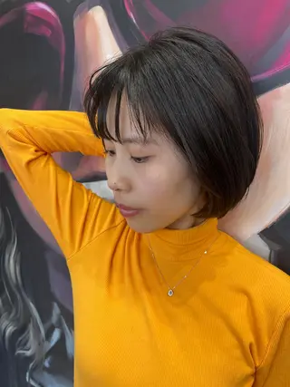 ショート カラー パーマ ヘアアレンジ メンズ キッズ ネイル マツエク・マツパ アイブロウ 久木原 ゆりのヘアスタイル