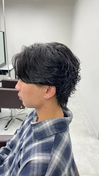 ミディアム パーマ メンズ メンズ特化AMITY SHINGOのヘアスタイル