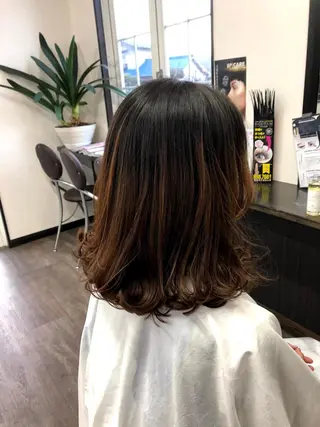 ロング カラー 田中 真理のヘアスタイル