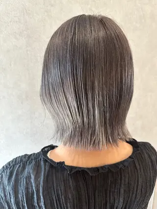 ミディアム 艶カラー/ショート ボブ/TOSHIKIのヘアスタイル