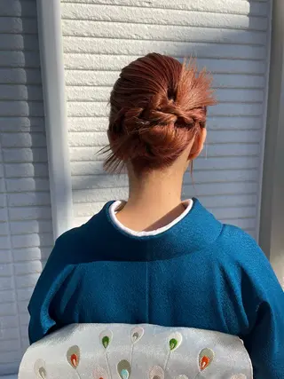 ミディアム ヘアアレンジ 戸諸 由香里のヘアスタイル