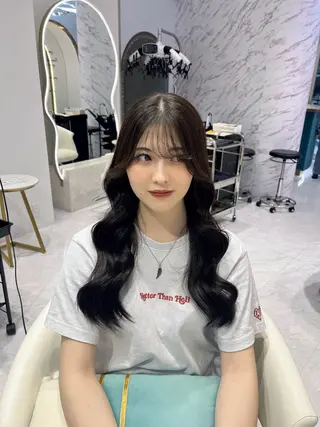 ロング カラー Riho♡レイヤー/ 名駅/大人韓国ヘアのヘアスタイル