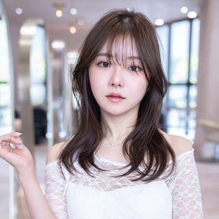 ミディアム カラー 韓国レイヤー× 透明感暗髪/nanoのヘアスタイル