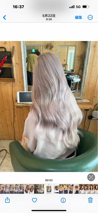 ロング ハイトーン belle ナホのヘアスタイル