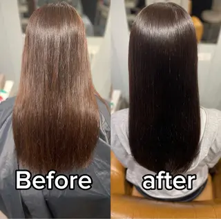 ロング 梅田縮毛矯正◻︎髪質 改善◻︎細見 了眞のヘアスタイル