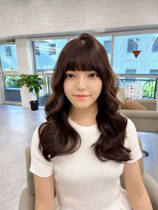 セミロング カラー ヘアアレンジ ✨綺麗が続くカット ✨/星野六三四のヘアスタイル