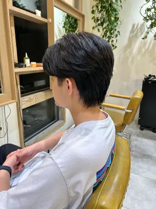 メンズ 艶透明感カラー/ ルーズパーマ/田中のヘアスタイル