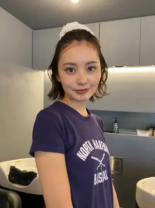 ミディアム カラー 砂原 ひよりのヘアスタイル
