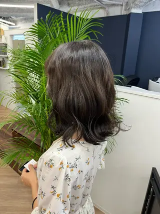 セミロング カラー パーマ ヘアアレンジ メンズ キッズ ネイル マツエク・マツパ アイブロウ HIROKO / 透明感暖色カラー🎀のヘアスタイル