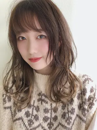 セミロング カラー 花井 啓好のヘアスタイル