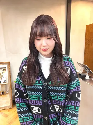 ロング カラー ヘアアレンジ ena/ブリーチなし 透明感・レイヤー🎀のヘアスタイル