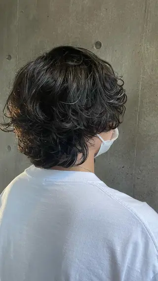 パーマ メンズ もりたみかこ 美容師お休み中のヘアスタイル