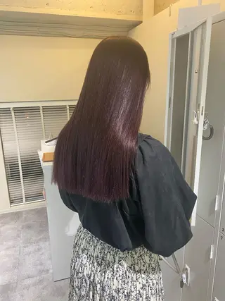 ロング カラー レイヤーカット 赤み消し　店長/大和のヘアスタイル