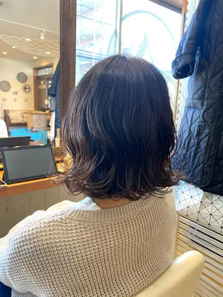 ミディアム パーマ 武田 悠生乃のヘアスタイル