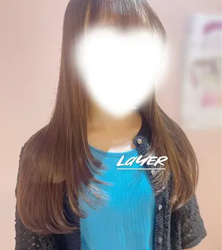 ロング 韓国風／ハイトーン カラー AYAKAのヘアスタイル
