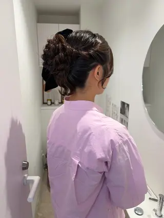 ヘアアレンジ ヘアセット/ベージュ カラー HARU🕯のヘアスタイル
