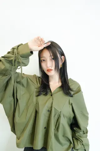 ロング カラー レイヤーカット 赤み消し　店長/大和のヘアスタイル