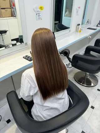ロング カラー 🤎モテ髪&透明感 ミルクティー🥣🤎のヘアスタイル