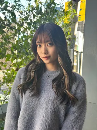 ロング カラー レイヤー/ブリーチ iwamiya岩見谷のヘアスタイル