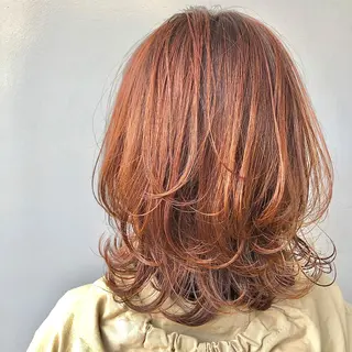 ミディアム カラー YU-KA ✂︎Rico.のヘアスタイル