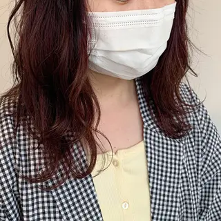 ミディアム カラー "小顔カット" Fuko.のヘアスタイル