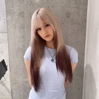 ロング 名古屋ハイトーン/ 🐶ブリーチ専門店のヘアスタイル