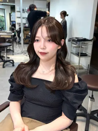 カラー ヘアアレンジ 似合わせ顔まわり カット💛森尾真由美のヘアスタイル