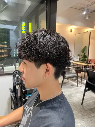 ショート パーマ メンズパーマ梅田 ・川副史晶のヘアスタイル