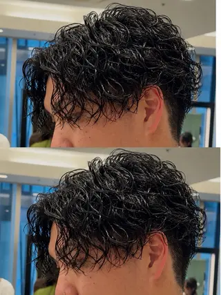 ショート パーマ メンズ 🎸men's シャドウパーマ綱島のヘアスタイル