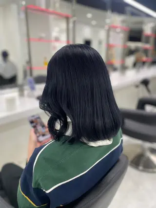 ロング カラー ラベンダー💜 グレージュ🩶のヘアスタイル