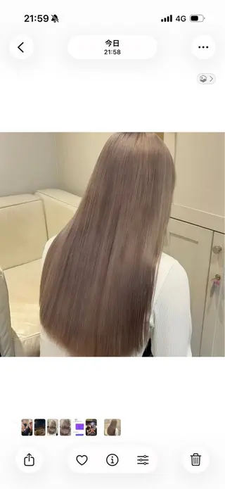 ロング コスギ ユカナのヘアスタイル