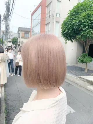 ショート カラー 赤みゼロ/透明感 カラー🌿KANTAのヘアスタイル